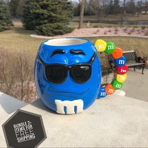 Blue M&M Sunglasses Novelty Coffee Mug Tea Cup Lrg